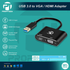 Profftech Converter USB 3.0 to HDMI HDTV VGA Adapter Support 4K