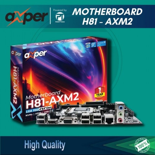 Axper H81-AXM2 Motherboard LGA 1150 DDR3 NVMe HDMI USB 3 PCI Express