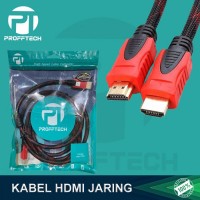 Profftech Kabel HDMI 1.5 Meter Jaring Gold Plated HDMI Male to HDMI Male 