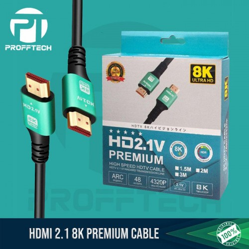 Profftech HDTV Premium 8K Ultra HD Versi 2.1 Kabel HDMI 1.5 meter