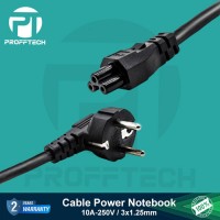 Profftech Kabel Power Laptop Notebook 1.8M Adaptor 3 Lubang 1.25mm