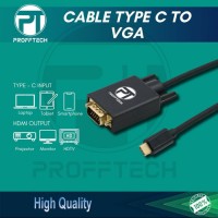 Profftech Kabel Type C to VGA 1.8 Meter 