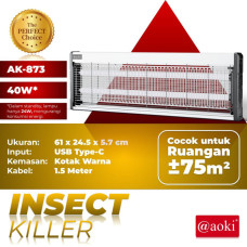 Aoki AK-873 Lampu UV Perangkap Nyamuk Lalat Laron Bug Zapper 40W