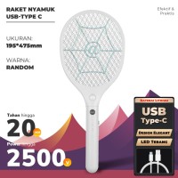 Aoki Raket Nyamuk USB Charge Electric Mosquito Swatter AK-879