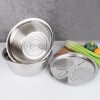 Baskom Stainless Parutan Tirisan Sayur Buah set 3 in 1