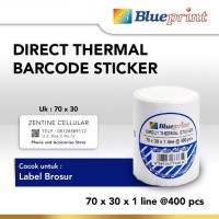 Blueprint Direct Thermal Sticker Label 70x30 mm 1 Line 400 pcs DTS