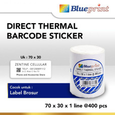 Blueprint Direct Thermal Sticker Label 70x30 mm 1 Line 400 pcs DTS