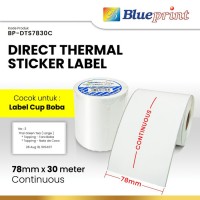 Blueprint Direct Thermal Sticker Label 78x30 Meter Continuous DTS