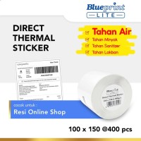 Blueprint Lite Direct Thermal Sticker Roll 100x150mm 400 Pcs - Label Stiker Barcode A6