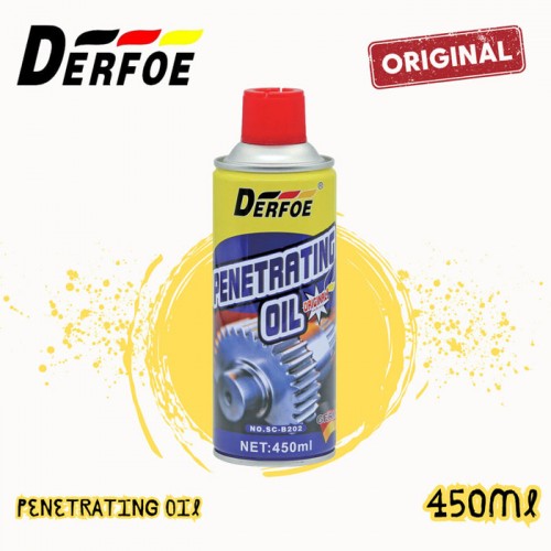 Derfoe Penetrating Oil 450ml Spray Semprotan Pelumas Pembersih Karat Baut Besi