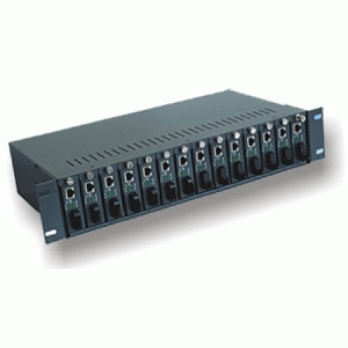 Flextreme FL-81/4-2A: Media Converter Rack-Mount Chassis 14 slots with dual power supply NMS function