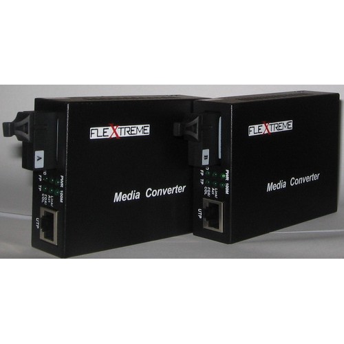 Flextreme FL-8110SB-11-20AB Media Converter 10-100Mbps To Fiber Optic Single Core