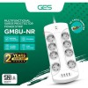 GES GM8U-NR Colokan Stop Kontak 8 Socket 4 USB Anti Petir Surge Protector