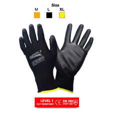 Guntero Sarung Tangan Pelindung Safety Hitam Level 1 Cut Resistant