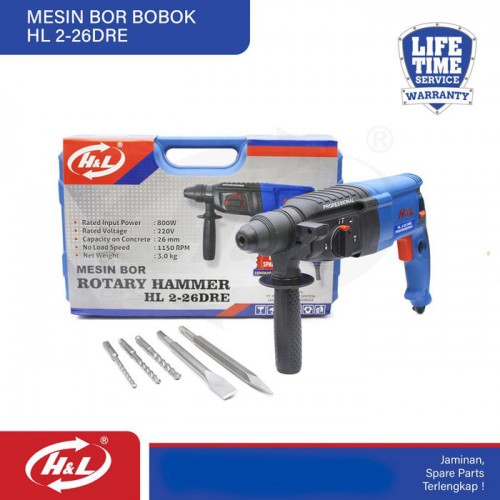 HL 2-26 DRE Rotary Hammer Mesin Bor Bobok Beton 800W