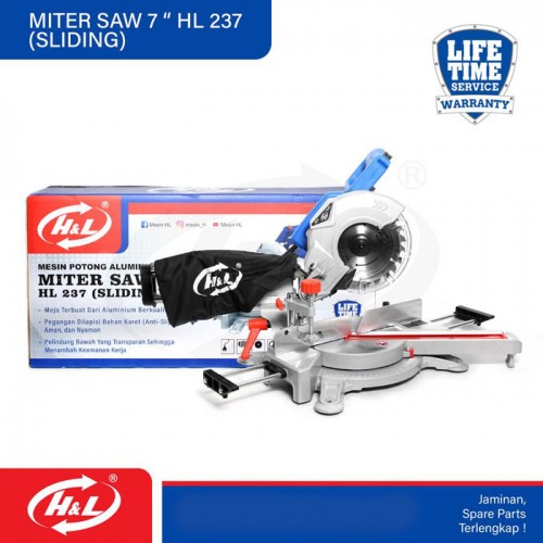 HL 237 Sliding Miter Saw 7 Inch Mesin Potong Aluminium 1050W