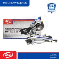HL 255 Sliding Miter Saw 10 Inch Mesin Potong Aluminium 1800W