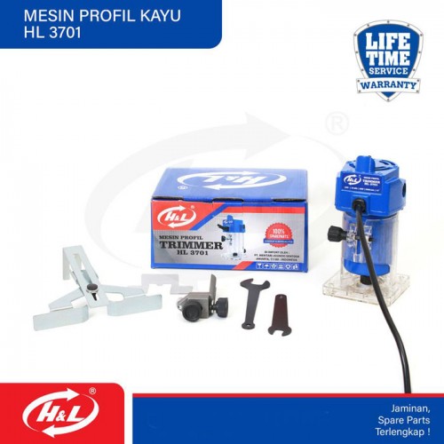 HL 3701 Trimmer Mesin Profil Kayu 440W 30000rpm