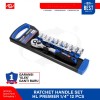 HL Premier Ratchet Handle Set Kunci Sok 1/4 Inch 12 Pcs 4-13mm HL72T12C