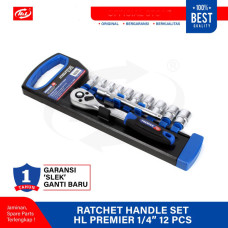 HL Premier Ratchet Handle Set Kunci Sok 1/4 Inch 12 Pcs 4-13mm HL72T12C
