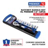 HL Premier Ratchet Handle Set Kunci Sok 1/4 Inch 12 Pcs 4-13mm HL72T12C
