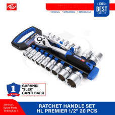 HL Premier Ratchet Handle Set Kunci Sok 1/2 Inch 20 Pcs 8-32mm HL72T20