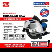 HL Premier 5810 Circular Saw Mesin Potong Kayu 1200W 185mm