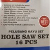 HL Hole Saw Set 16 Pcs Holesaw Kit Pelubang Kayu Box Plastik