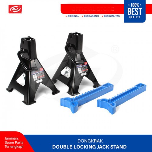 HL Premier Double Locking Ratchet Jack Stand 3 Ton Tahanan Dongkrak Kunci Ganda