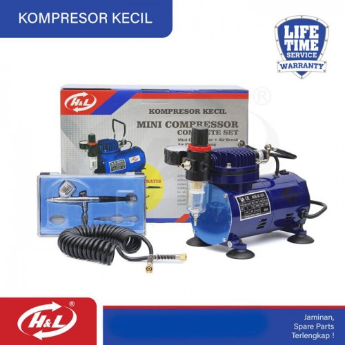 HL Mini Kompressor Set Air Brush Kompresor Kecil Lengkap