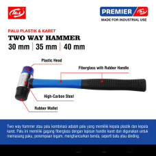 HL Premier Palu Kombinasi Plastik Karet Two Way Hammer 30 35 40 mm