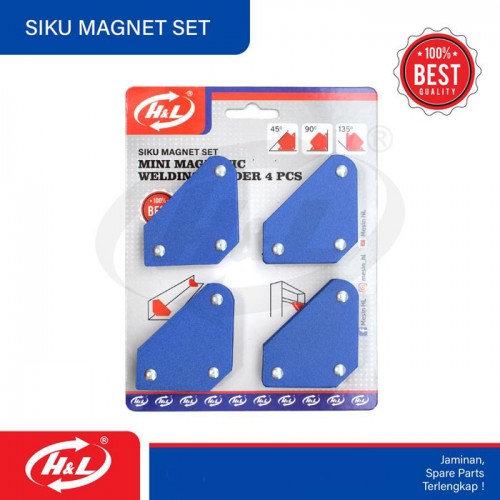 HL Siku Magnet Las Set isi 4 Pcs Magnetic Welding Holder 45 90 135 180 Derajat