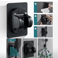 Gantungan Shower Full Hitam Sticker Tempel ABS