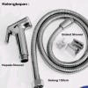 Jet Shower Chrome Set 3pcs Selang Flexible Kloset