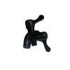 Kran Keran Air Cabang Dua 1/2 Inch Hitam Plastik Kran Double Kamar Mandi