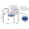 Toilet Lansia Kursi Pispot BAB Lipat Foldable Commode Chair