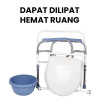 Toilet Lansia Kursi Pispot BAB Lipat Foldable Commode Chair