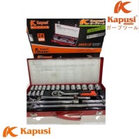Kapusi Kunci Sok 24Pcs Shock Wrench 1/2 Inch 10-32mm K-9770
