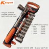 Kapusi K-9811 Socket Set 12 Pcs 0.5 Inch Kunci Sok Shock Chrome Vanadium