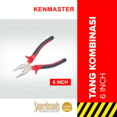 Kenmaster Tang Lancip Kombinasi 6 Inch Gagang Merah Hitam
