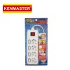 Kenmaster Stop Kontak 4 Lobang F1-44 DX404 4 Lubang Proteksi Overheat