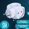Kenmaster Steker T Arde Adaptor 4 Arah Lubang Soket Socket 418B