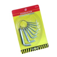 Kenmaster Kunci Hexagon Set 10 Pcs - Key L Wrench Set Chrome