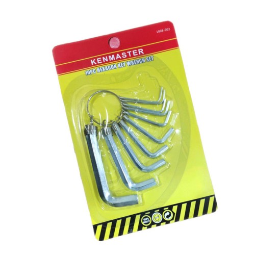 Kenmaster Kunci Hexagon Set 10 Pcs - Key L Wrench Set Chrome