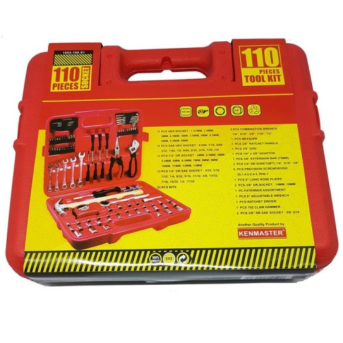 Kenmaster Toolkit 110 Pcs Set Tool Kit Pertukangan
