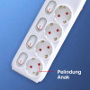 Kenmaster DX604 Stop Kontak - Colokan Listrik 6 Socket - Lubang On Off F166