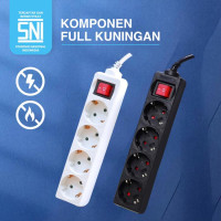 Kenmaster F1 Stop Kontak 4 Lubang Switch Colokan Listrik