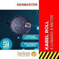 Kenmaster Kabel Roll 6 Meter - Rol 4 Lubang 6M