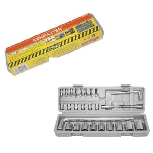 Kenmaster Socket Wrench Set 27pcs Kunci Sok 27 Sockets