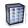 Kenmaster Rak Komponen Drawer 15 Susun - Rak Spare Part 15 Laci Kecil